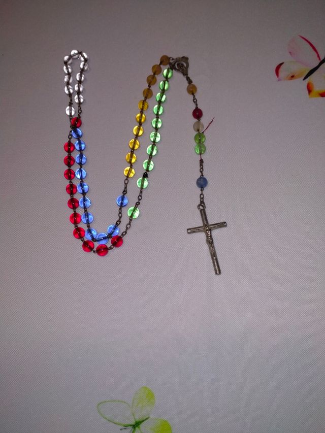 corona preghiera rosario sacra in vetro