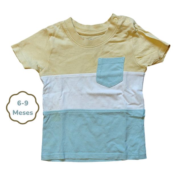 Conjunto T-shirt + Calções Riscas Primark 6-9meses
