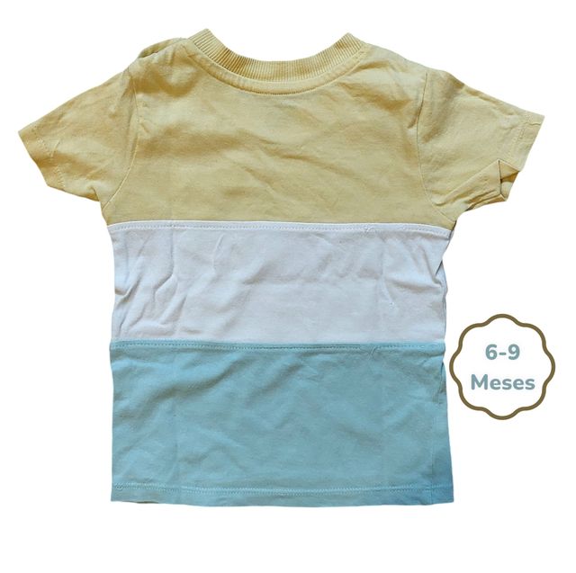 Conjunto T-shirt + Calções Riscas Primark 6-9meses