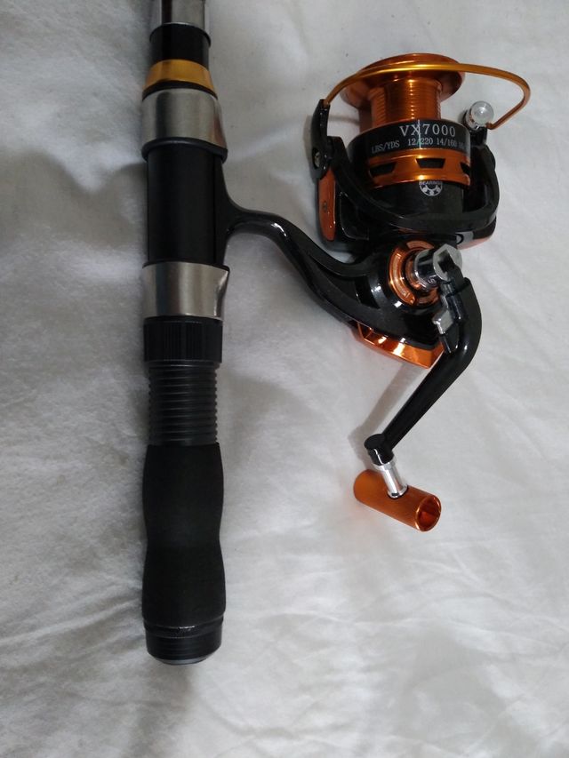 Caña de pesca 2,30 metros con carrete 