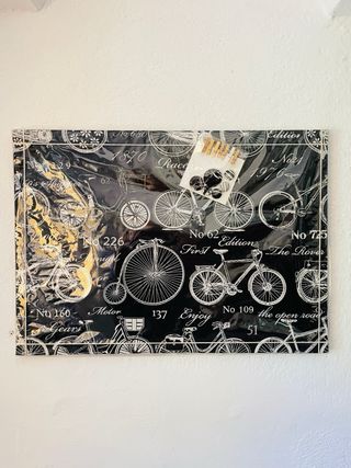 Organizador pared bicis negro