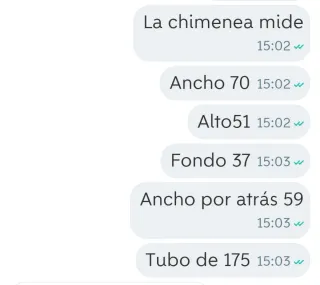 Chimenea de fundición sin estrenar
