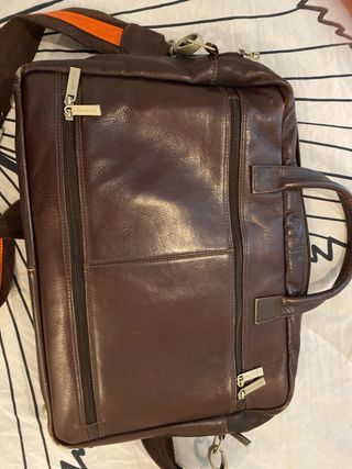 Maletín para portátil de cuero