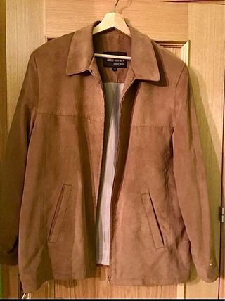 Chaqueta antelina marron