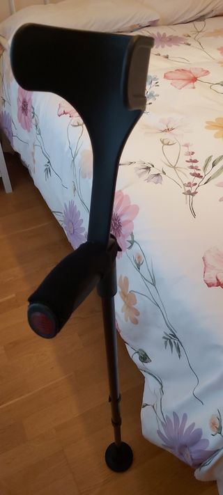 Muleta regulable en altura.