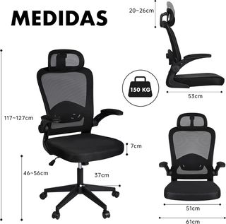 SILLA DE OFICINA CON REPOSACABEZAS (HOC919).