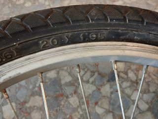 Rueda bicicleta delantera 20 pulgadas