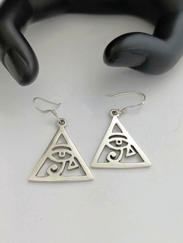 Pendientes plata de ley , ojo de horus