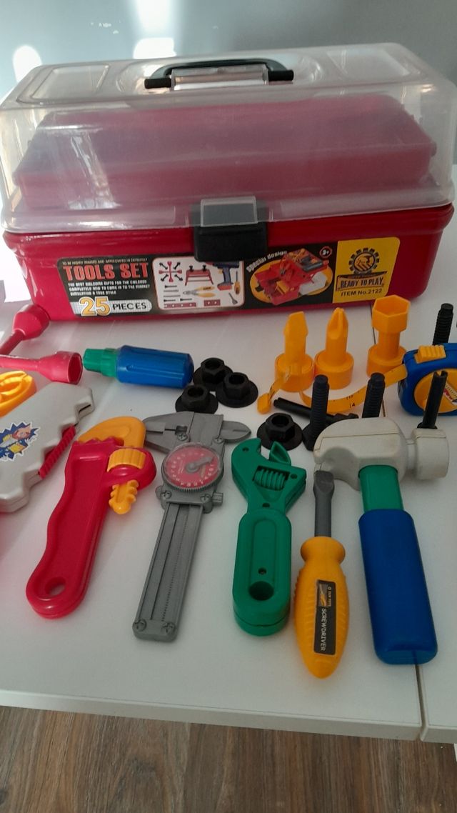 Caja herramientas juguete tamaño real