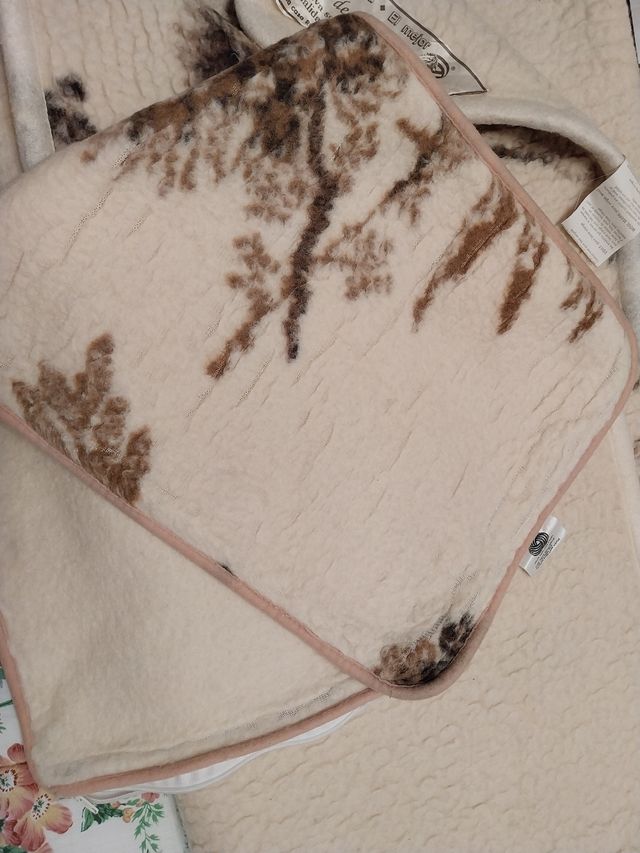 Manta y funda almohada pura lana merina