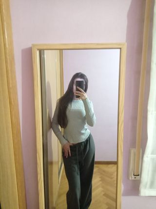 Top gris de manga larga