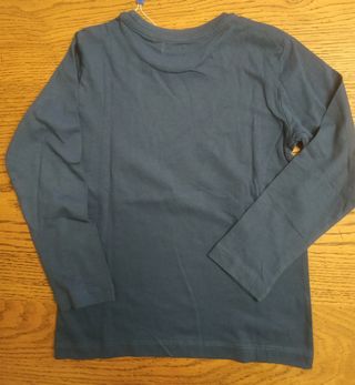 Maglietta manica lunga blu 4-5 anni OVS