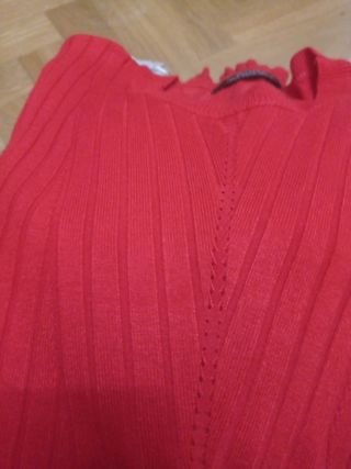 Top de manga largo rojo