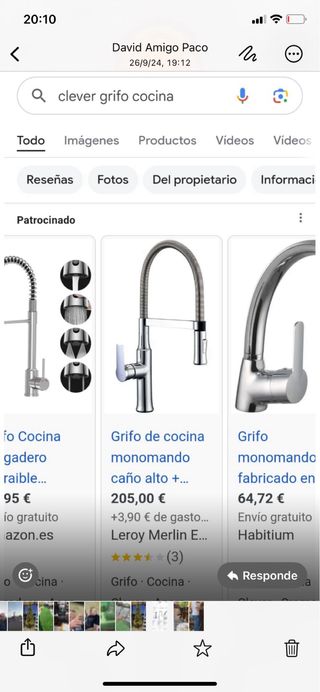 grifo cocina monomando