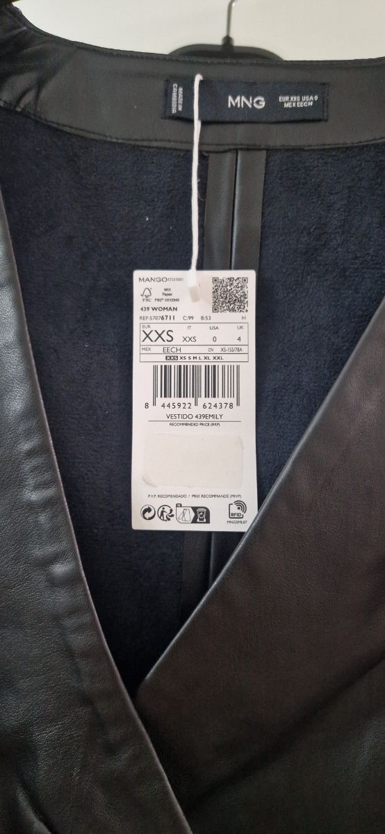 Vestido Mango efecto piel.