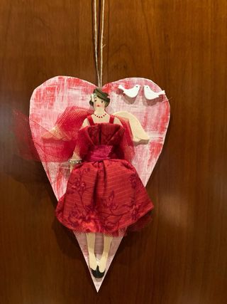 Cuore legno - angelo benaugurante.