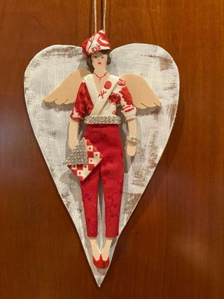 Cuore legno - angelo benaugurante.