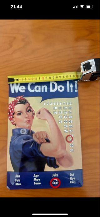 Cartel-calendario vintage