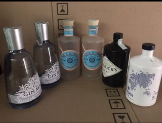 Lotto 6 Bottiglia Gin Varie vuote