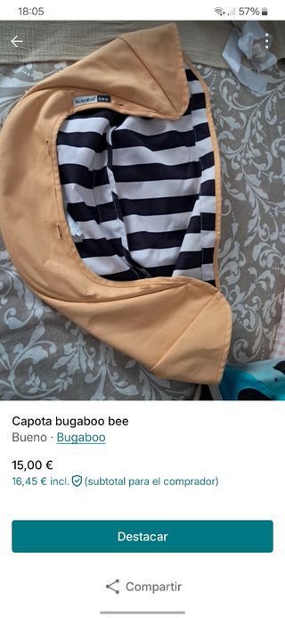 Capota bugaboo bee
