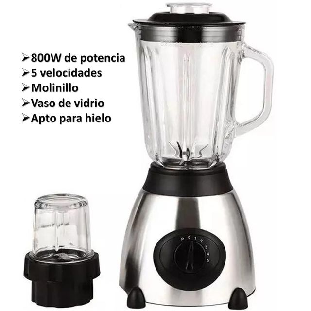 LICUADORA NUEVA CRISTAL 800W. Y MOLINILLO