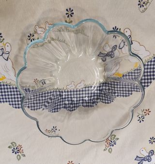 Tortiera di vetro scanalato Pirex made in France