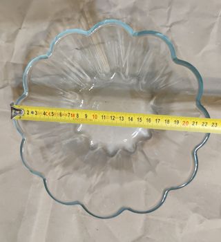 Tortiera di vetro scanalato Pirex made in France