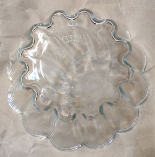 Tortiera di vetro scanalato Pirex made in France