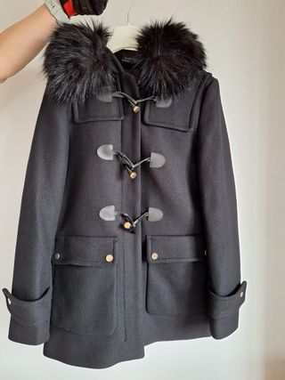 Abrigo negro Zara mujer XS