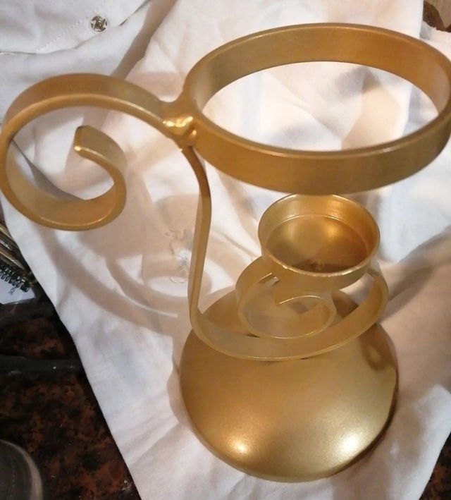 Portacandela vintage in metallo