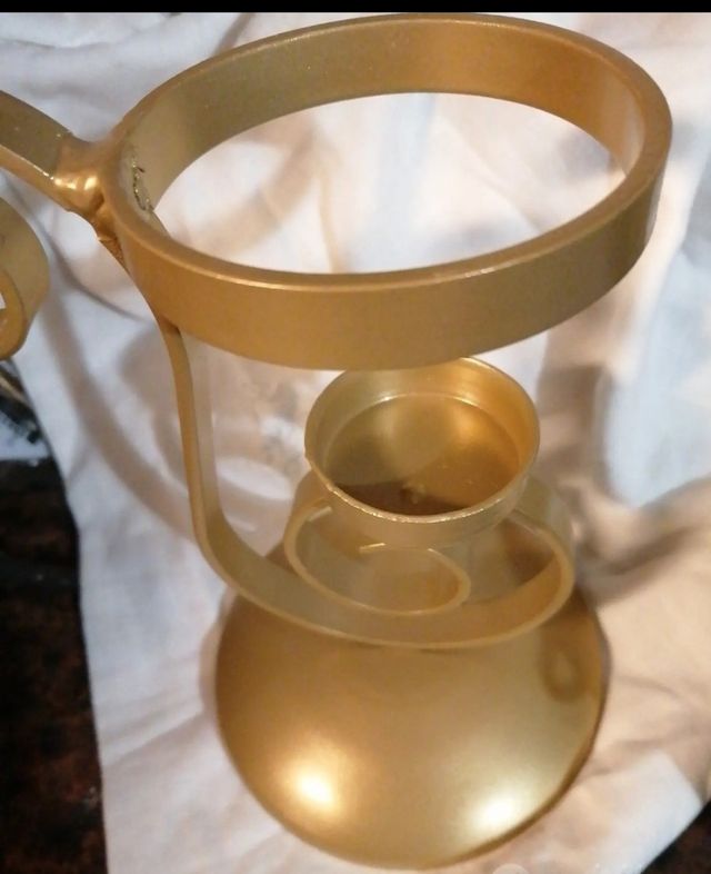 Portacandela vintage in metallo