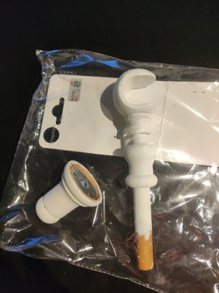 Soporte cortina blanco madera