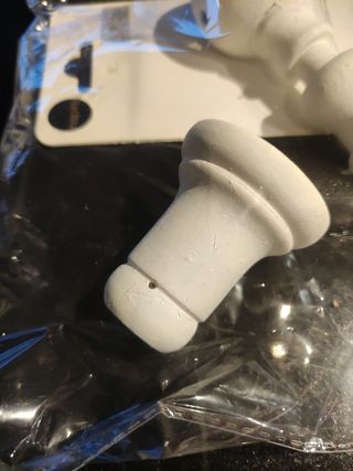 Soporte cortina blanco madera