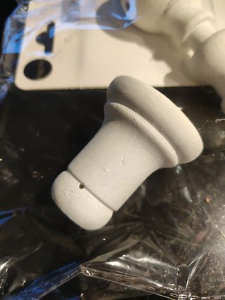 Soporte cortina blanco madera