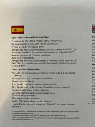 Teléfono inalambrico motorola con sim