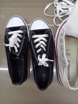 Zapatillas converse 33,5 y 34 tex 