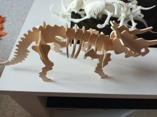 Dinosaurios de madera 3D
