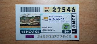 ALMANSA albacete (6) décimos y cupón