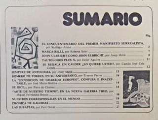 GAZETA DEL ARTE NUMERO 34 30 DICEMBRE 1974 SPAGNA