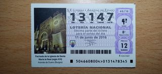 ARANDA DE DUERO burgos (7) décimos y cupones