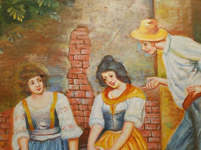 ANTIGUO OLEO SOBRE TELA 60X50 CMS