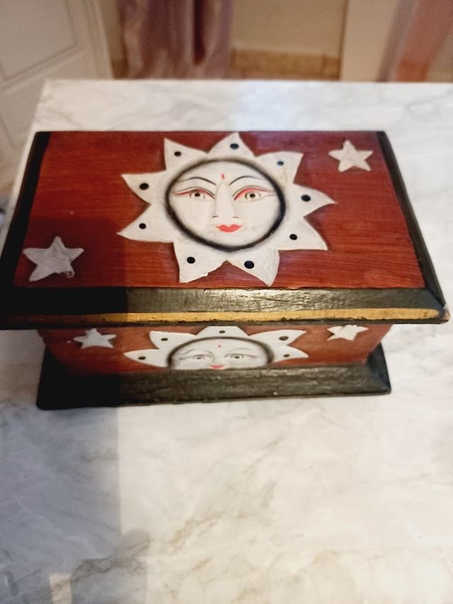 Contenitore portaoggetti in legno  vintage