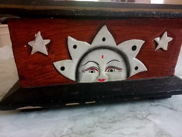 Contenitore portaoggetti in legno  vintage