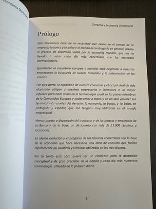 Diccionario de derecho y economía español portugué