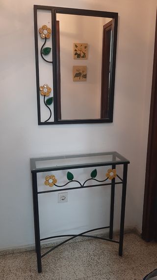 Mueble entrada con espejo