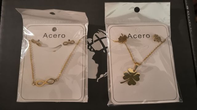 Juego pendientes y collar