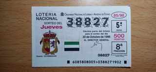 CÁCERES (10) décimos y cupones