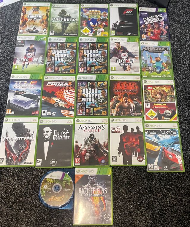 Xbox-360+2 mandos+juegos+volante de x-box ferrari