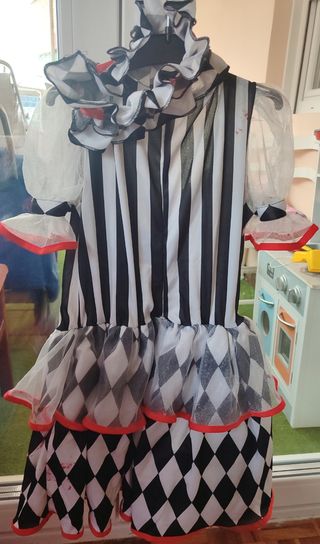 Disfraz harlequin sangrienta niña