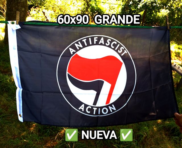 Bandera Antifascista Negra 60x90🔥OFERTA BARATA💸⏳